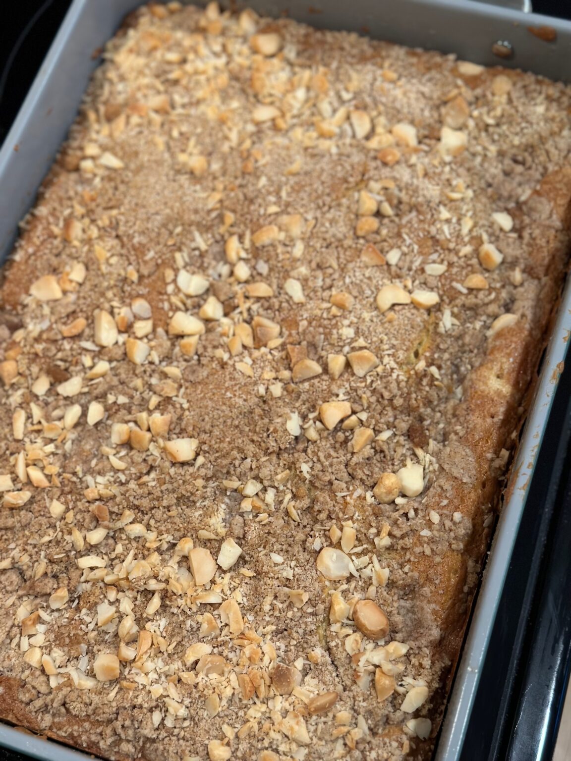 Coffee Cake with Macadamia Topping