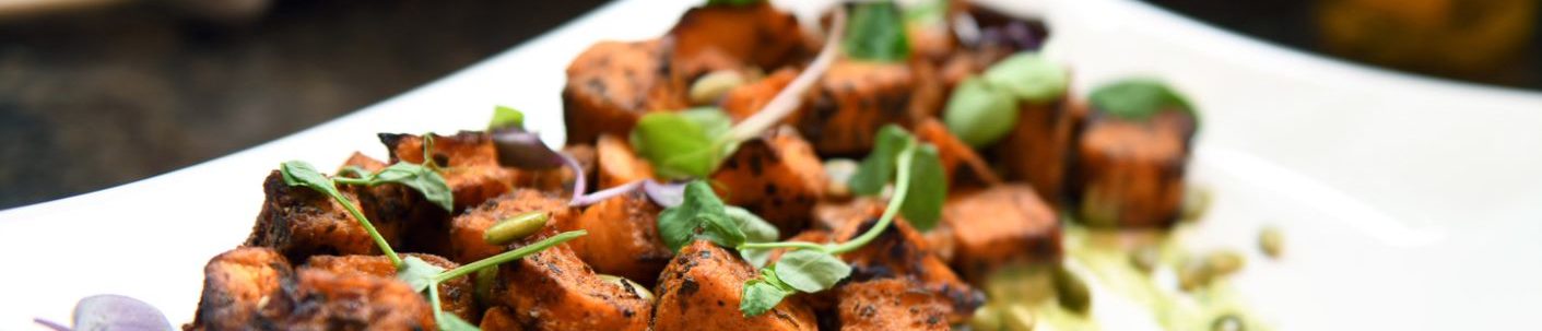 Roasted Butternut Squash With Avocado Crema