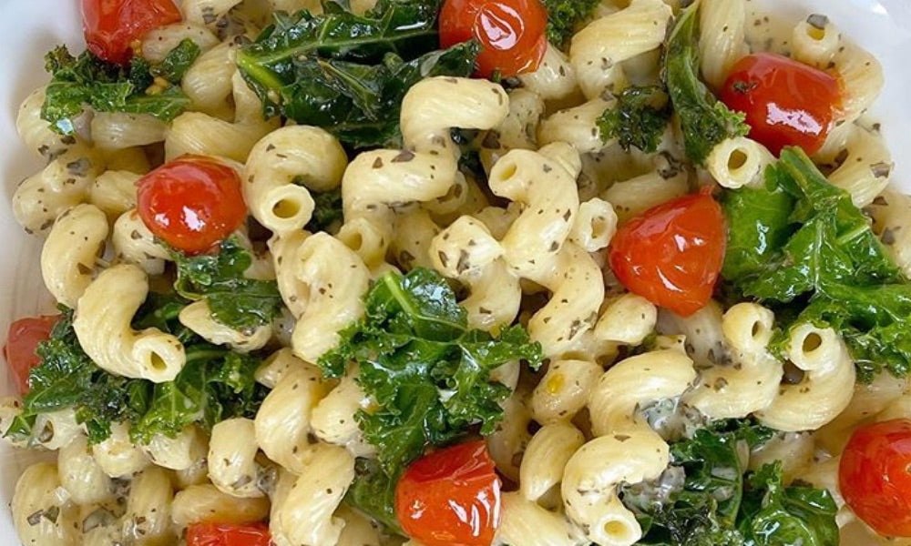 Kale Cavatappi in milkadamia Cream Sauce